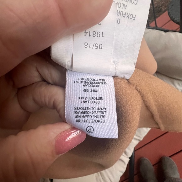 DEREK LAM 10 CROSSBY CAMEL WOMENS COAT WITH DETACHABLE FOX COLLAR SIZE 12 - Picture 8 of 16